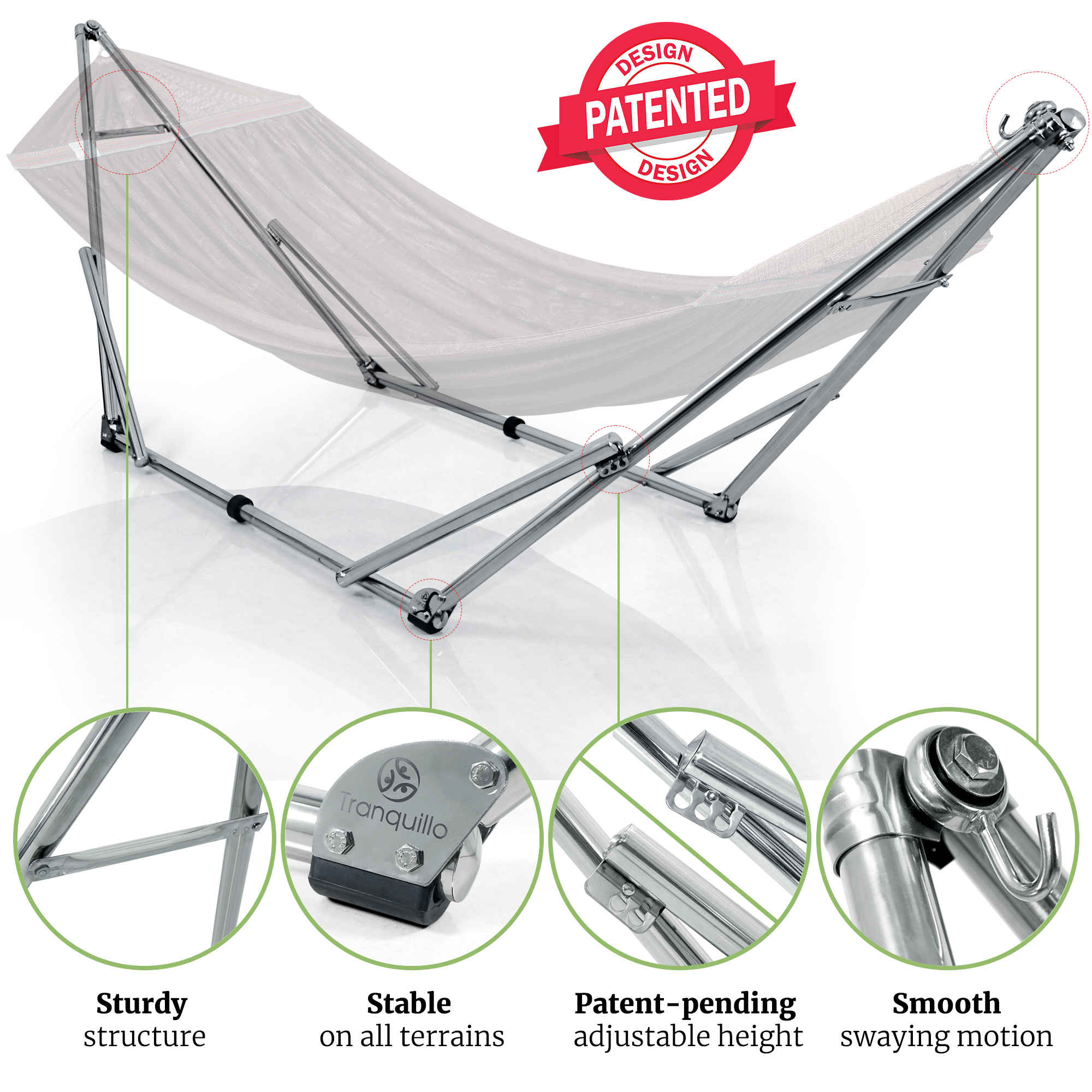 Tranquillo Universal Stainless Steel Hammock Stand - Image 30
