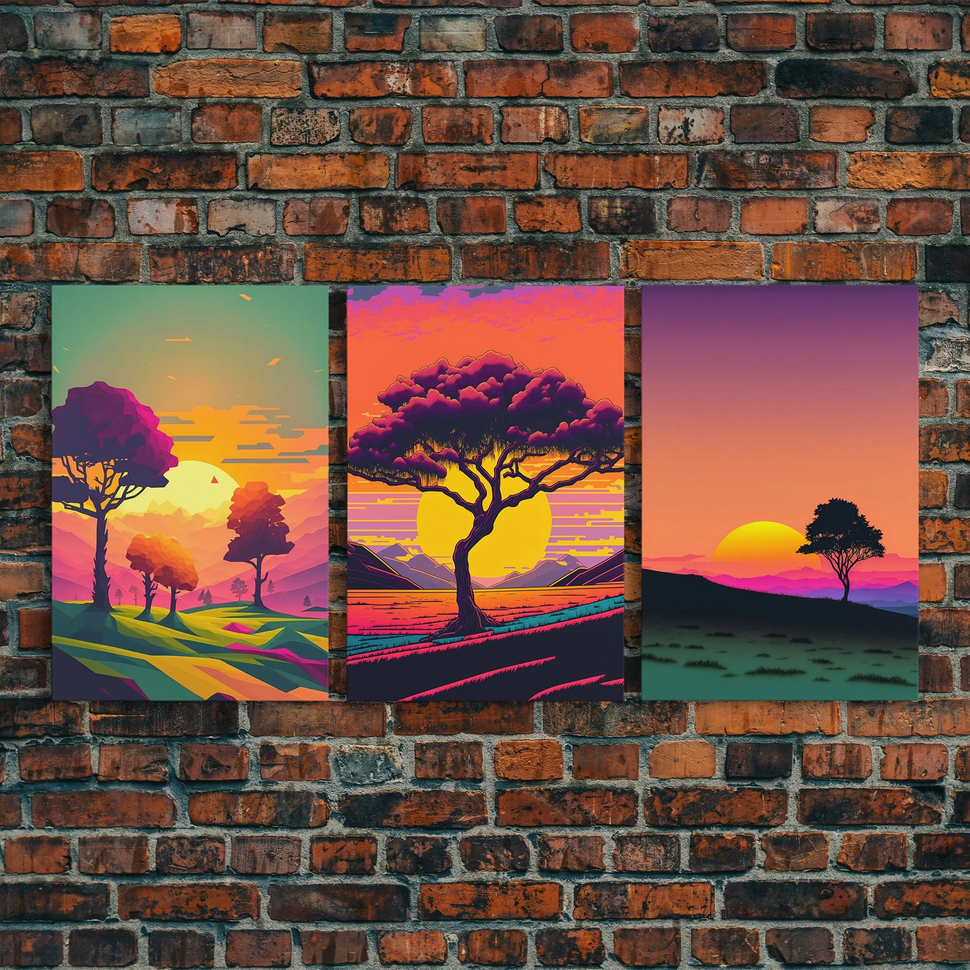 Triptych 3 Panel Wall Art, Framed Canvas Prints - Image 4