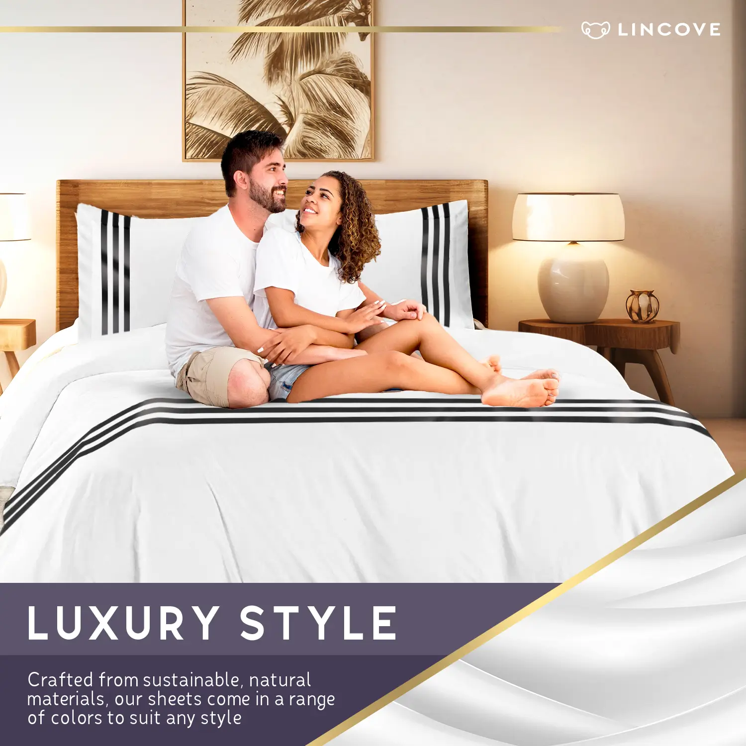 Tropez 100% Cotton Duvet Cover Set - Image 5