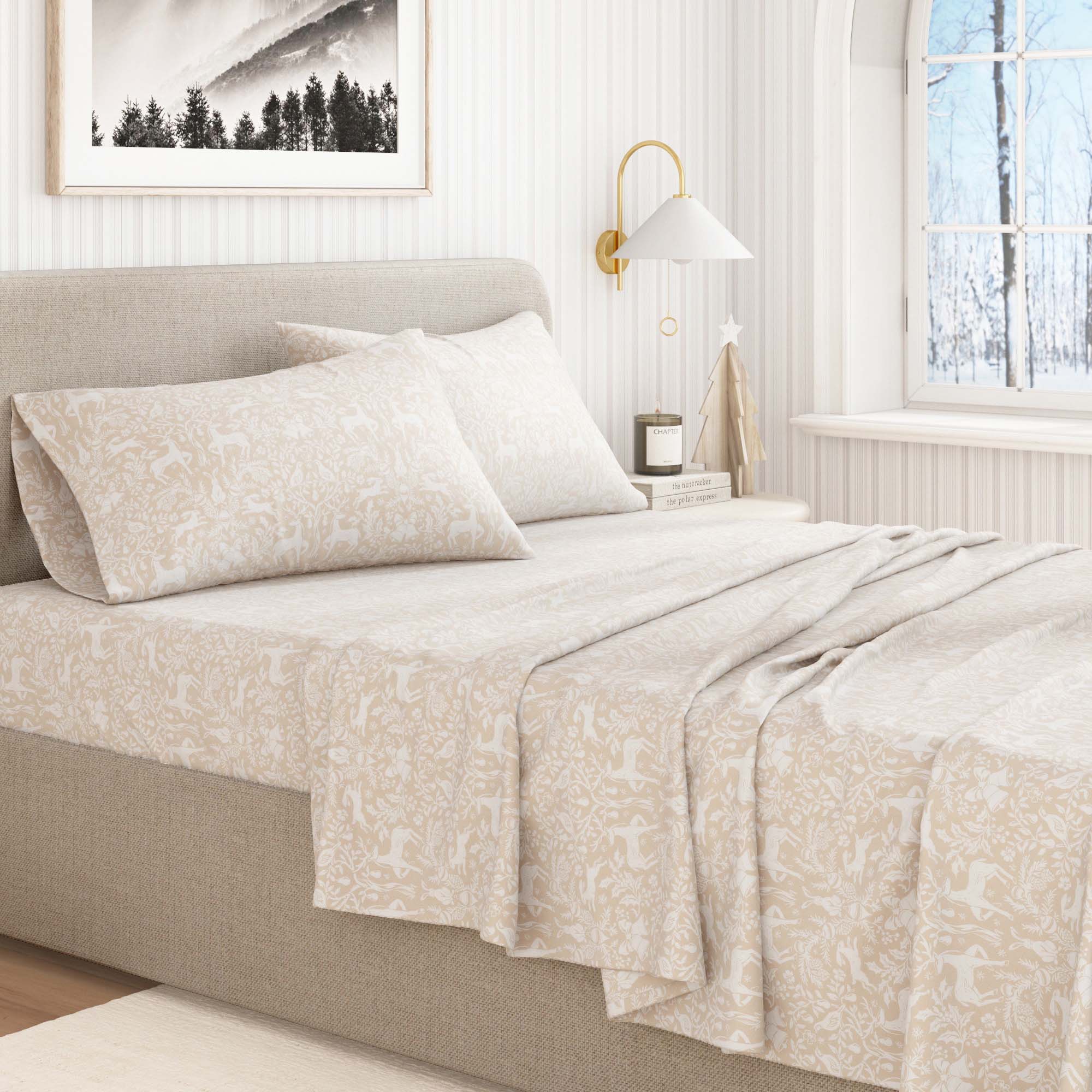 Turkish Cotton Flannel Sheet Set - Elevated Holiday Collection - Image 17