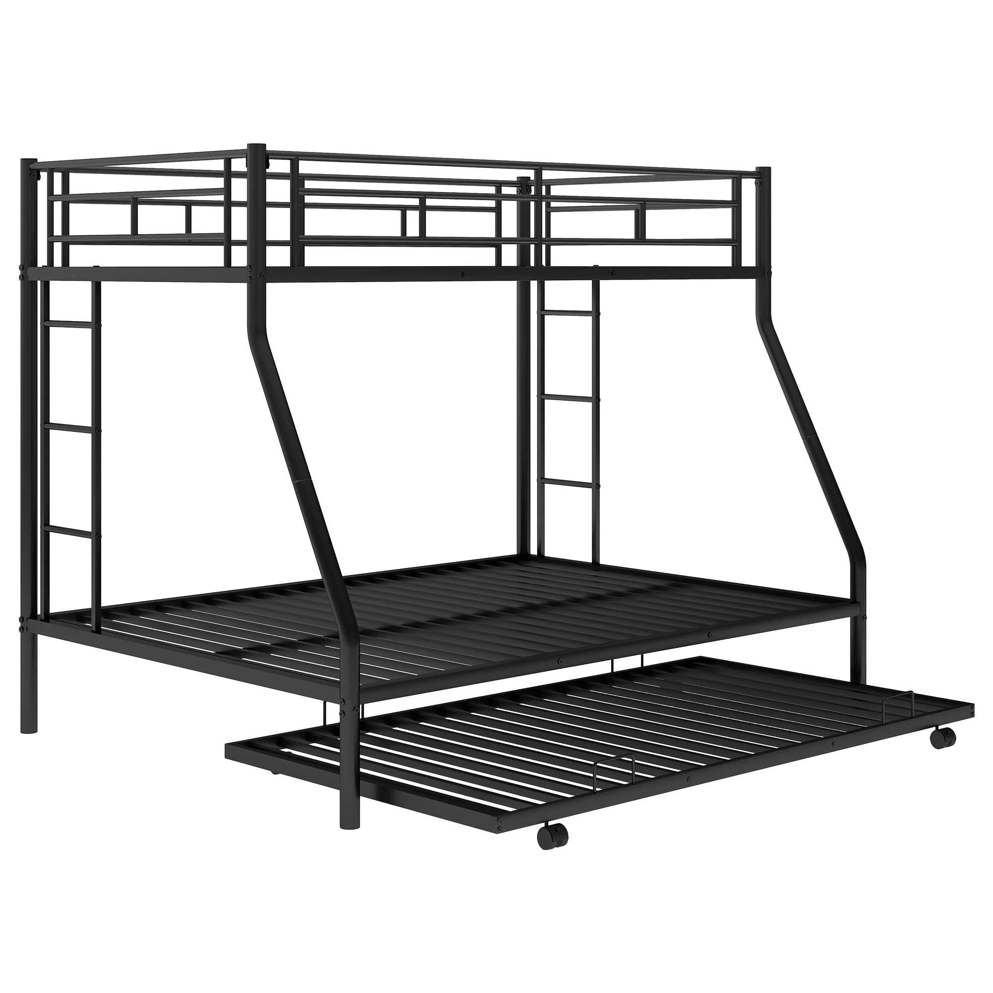 Twin-Over-Bunk Bed with Twin Size Trundle, Black - Image 10