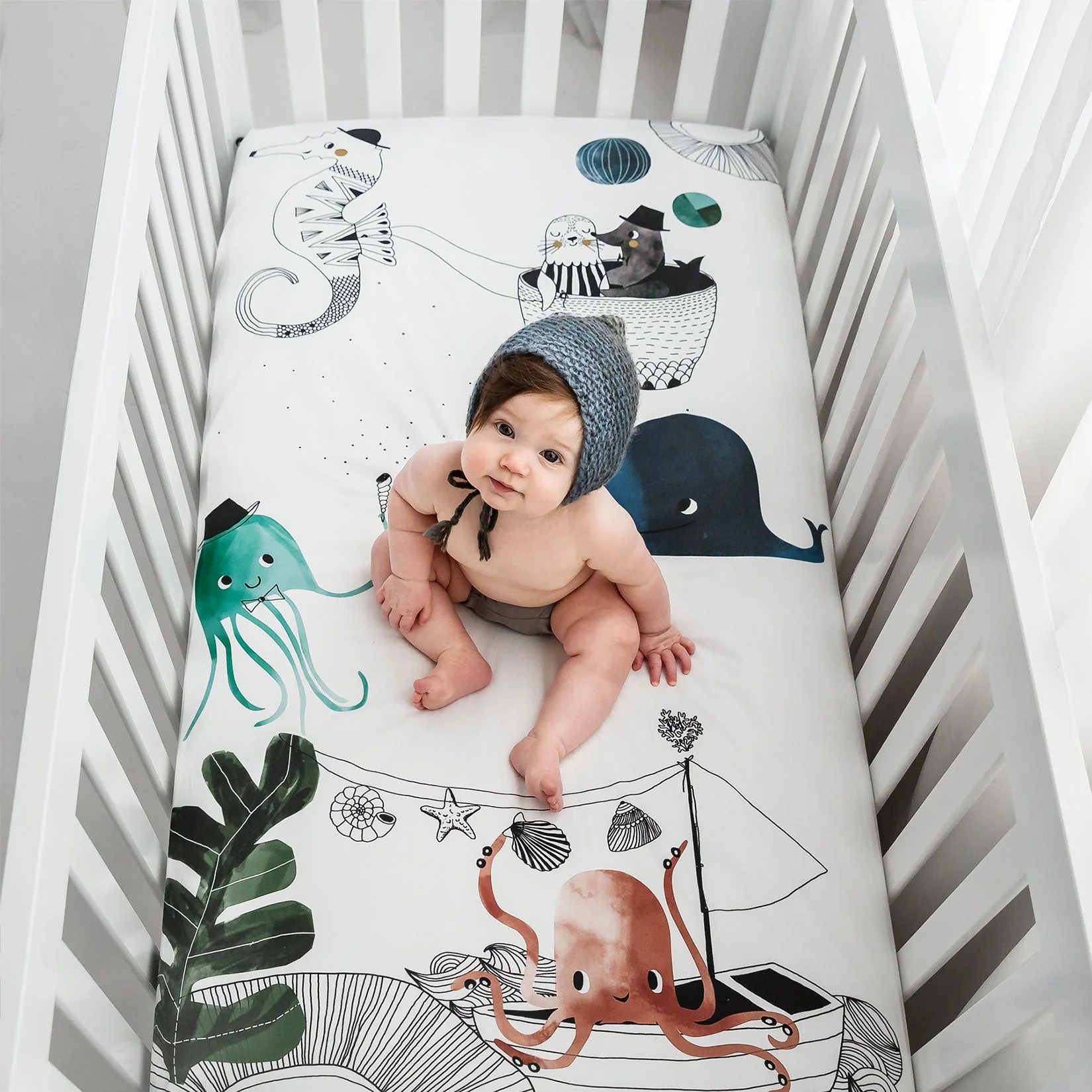Underwater Love Mini Crib Sheet - Image 5