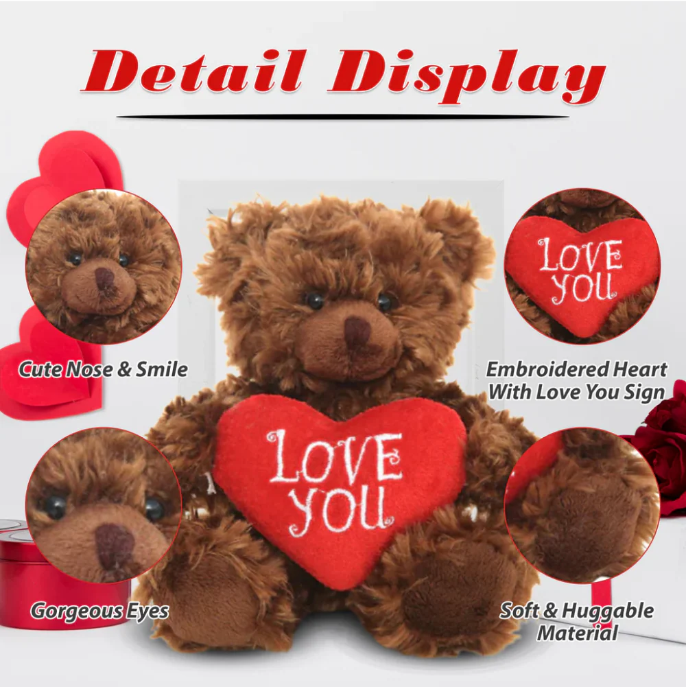 Valentine Bear 9" - Chocolate Hug Me - Image 9