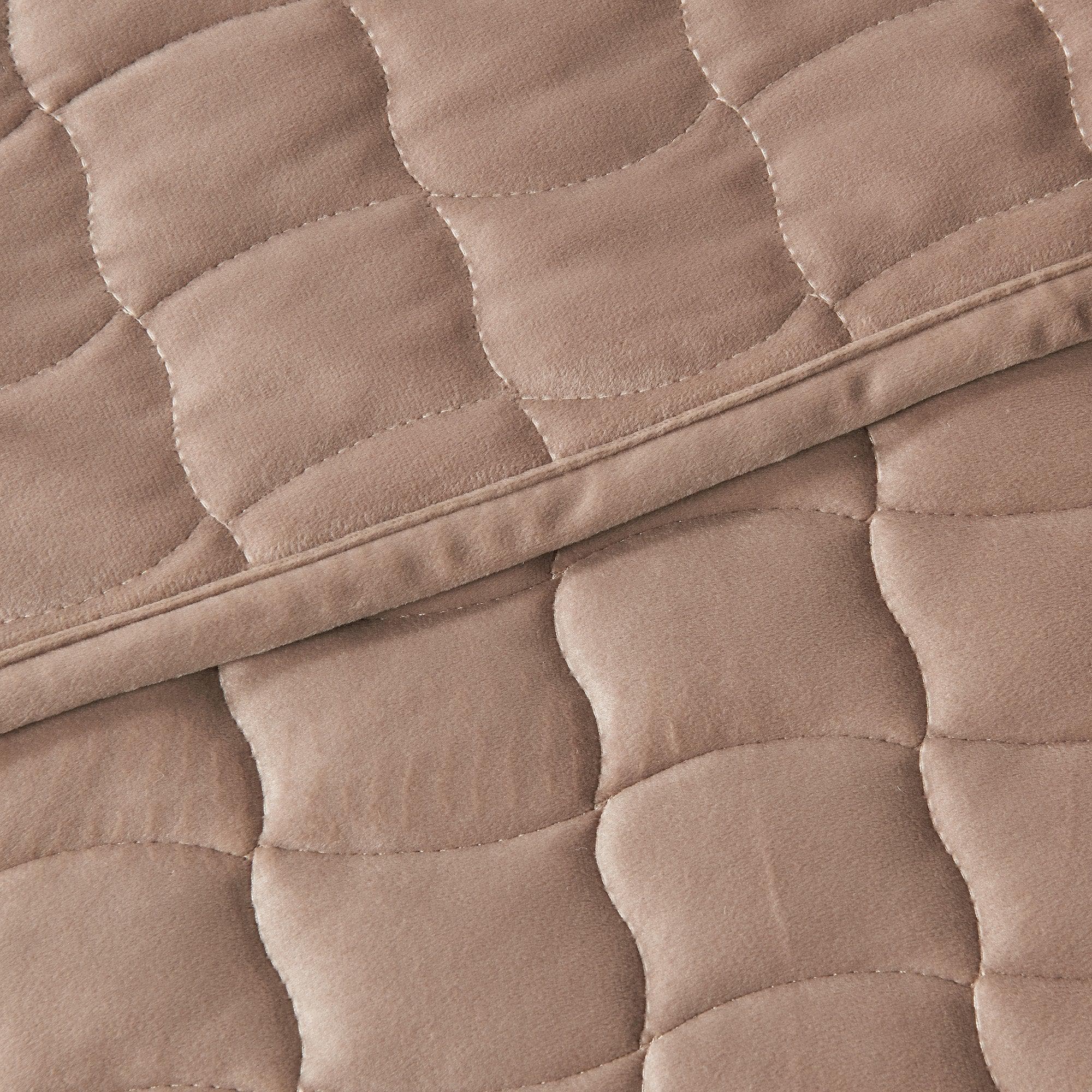 Velvet Box-Stitched Quilt Set - Vivica Collection - Image 40