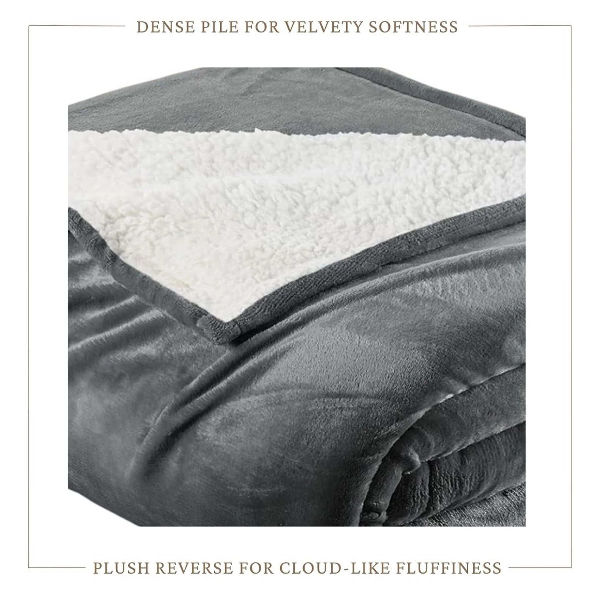 Velvet Plush Sherpa Bed Blanket - Sherpa Fleece Collection - Image 34