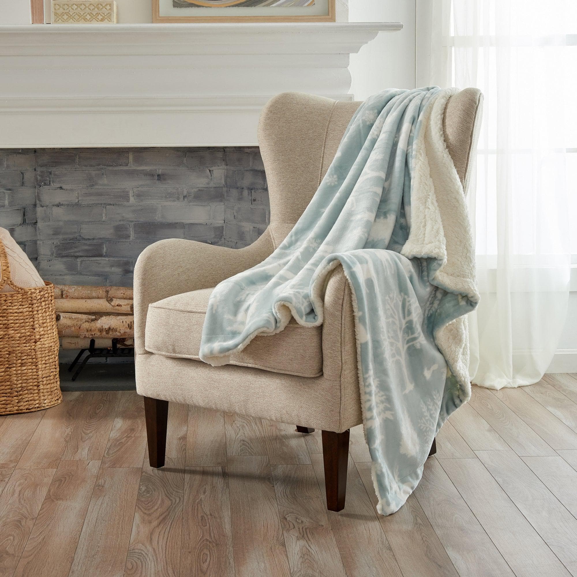 Velvet Plush Sherpa Luxury Bed Blanket - Cielo Collection - Image 25