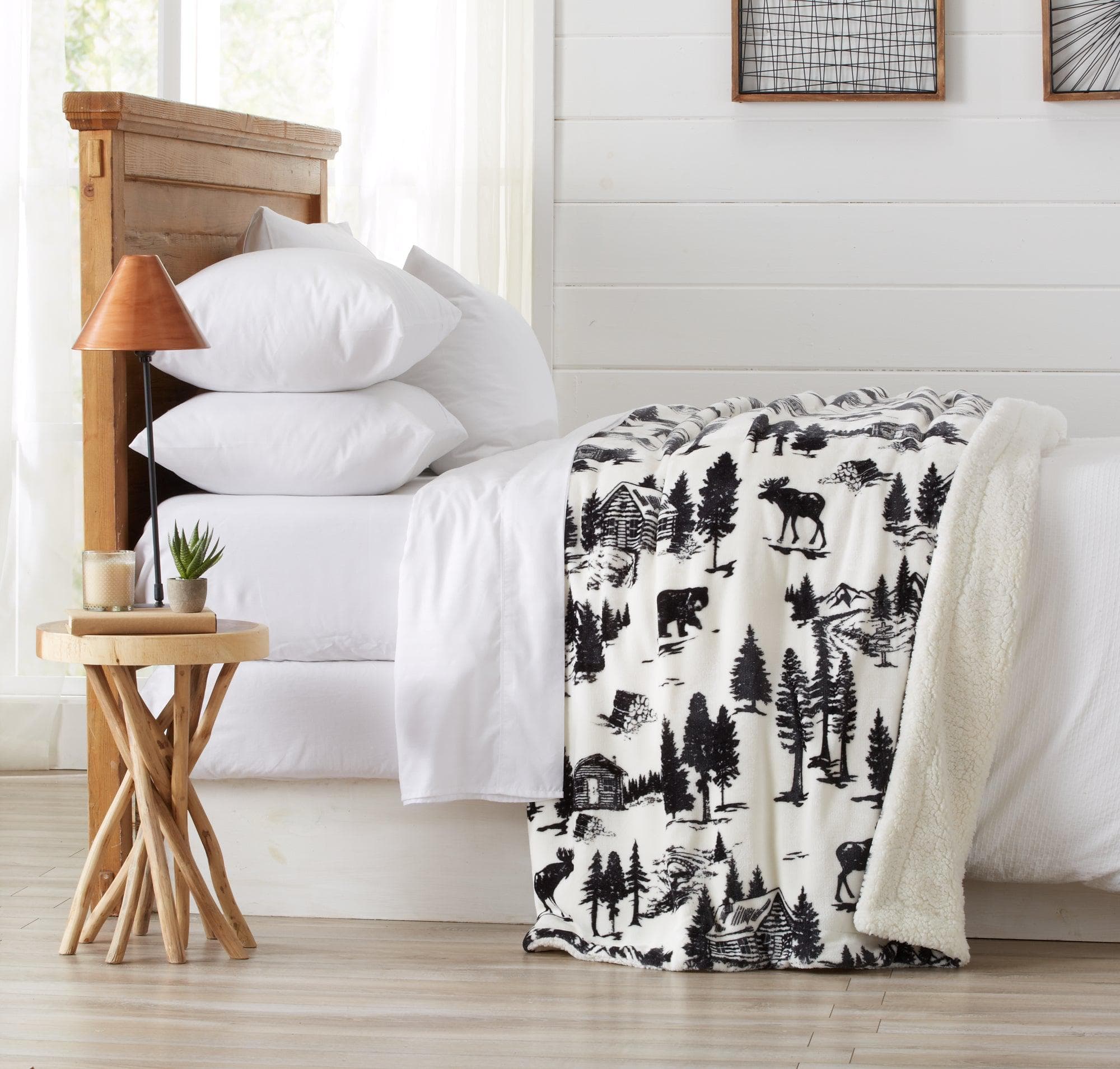 Velvet Plush Sherpa Luxury Bed Blanket - Cielo Collection - Image 3