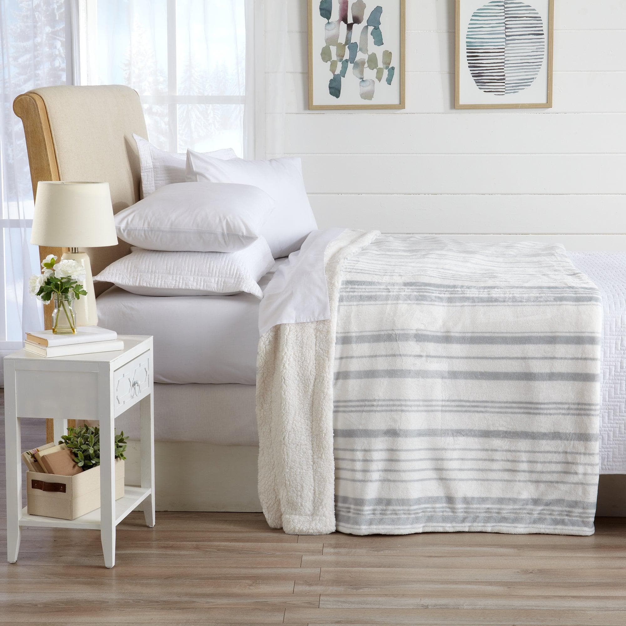 Velvet Plush Sherpa Luxury Bed Blanket - Kinsley Collection - Image 58