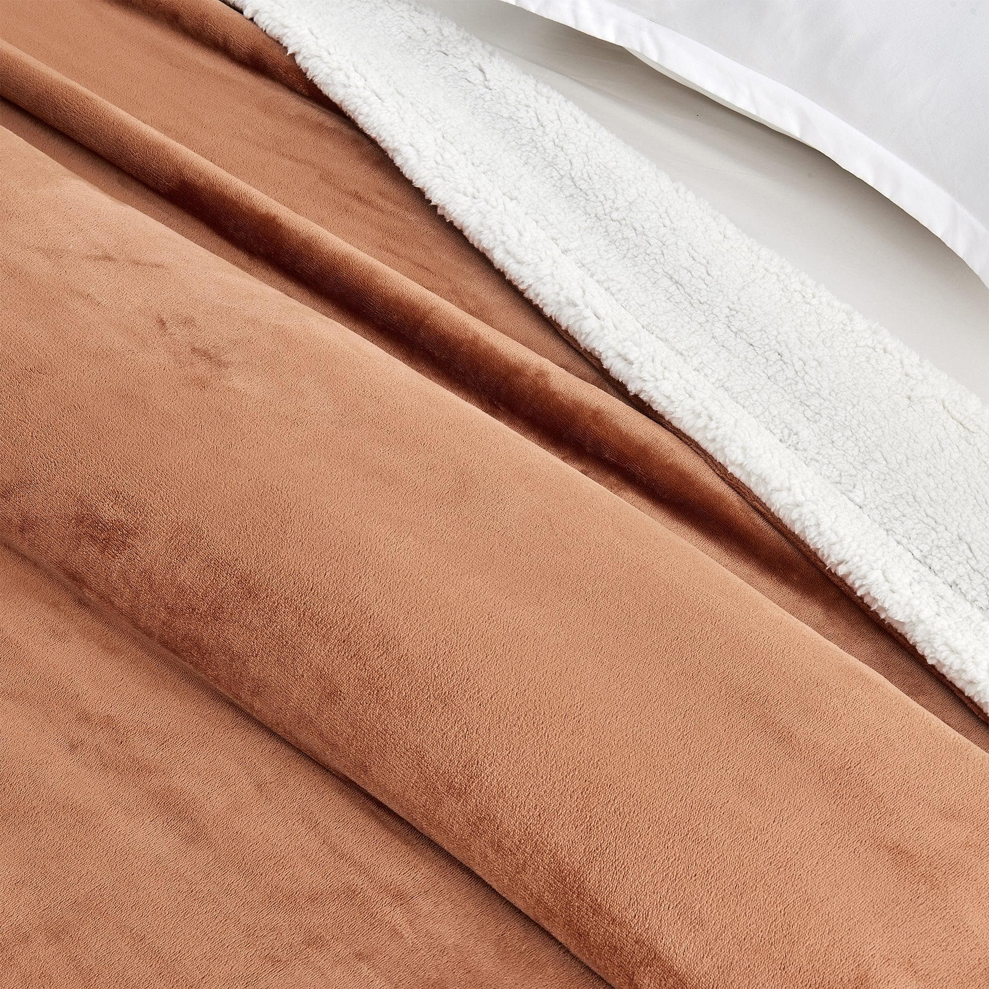 Velvet Plush Sherpa Luxury Bed Blanket - Kinsley Collection - Image 99