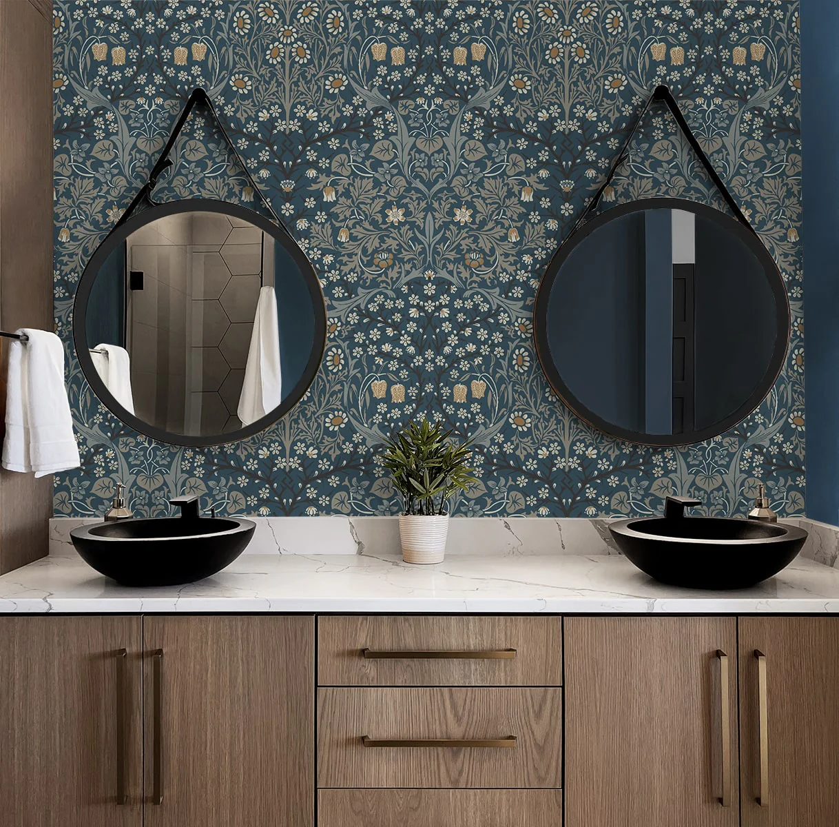 Victorian Garden Floral Premium Peel and Stick Removable Wallpaper - Image 13