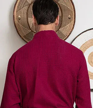 Waffle Spa Bathrobe for Men -  Absorbent, Lightweight - Image 44