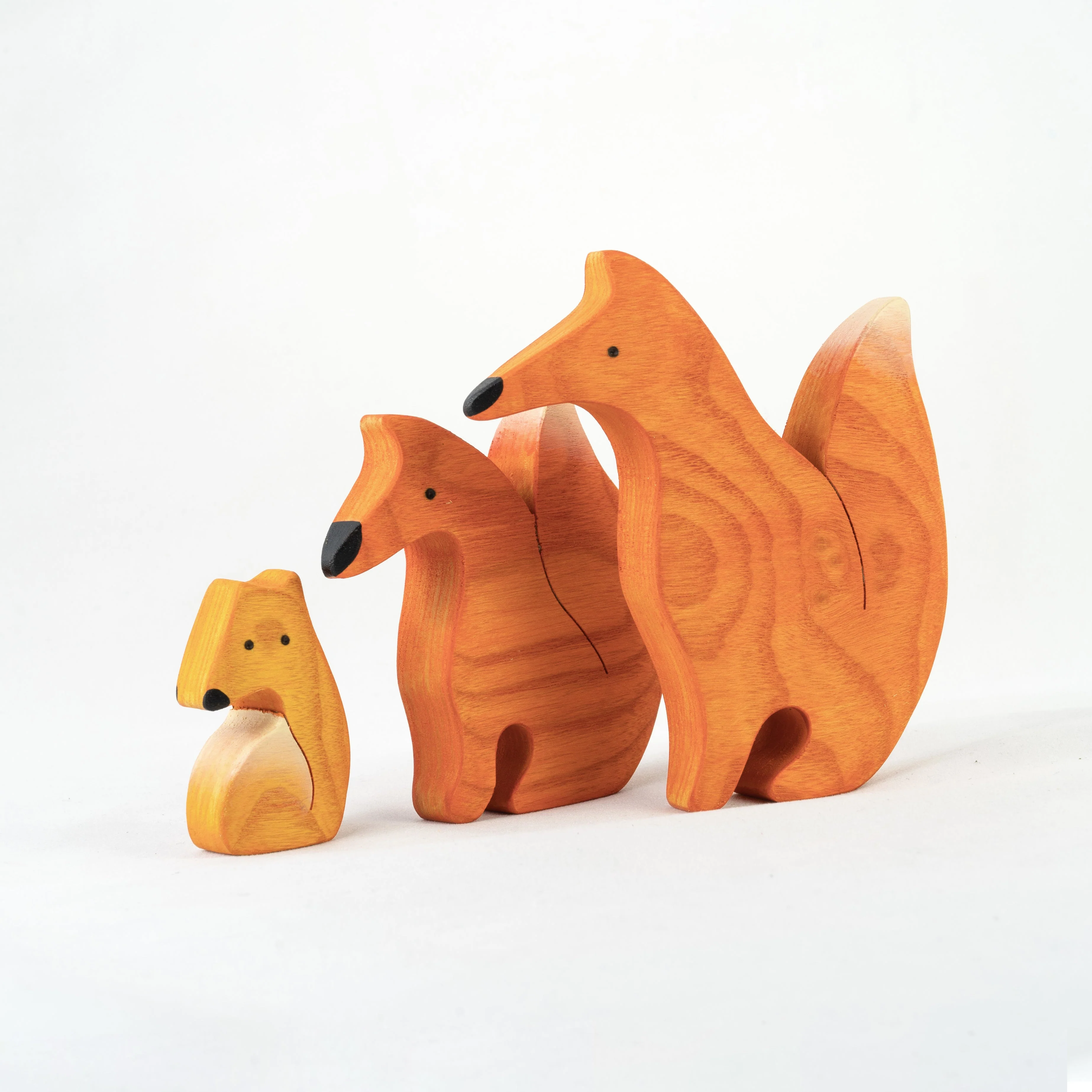 Waldorf Wooden Fox Puzzle - Set of 3 - Image 4