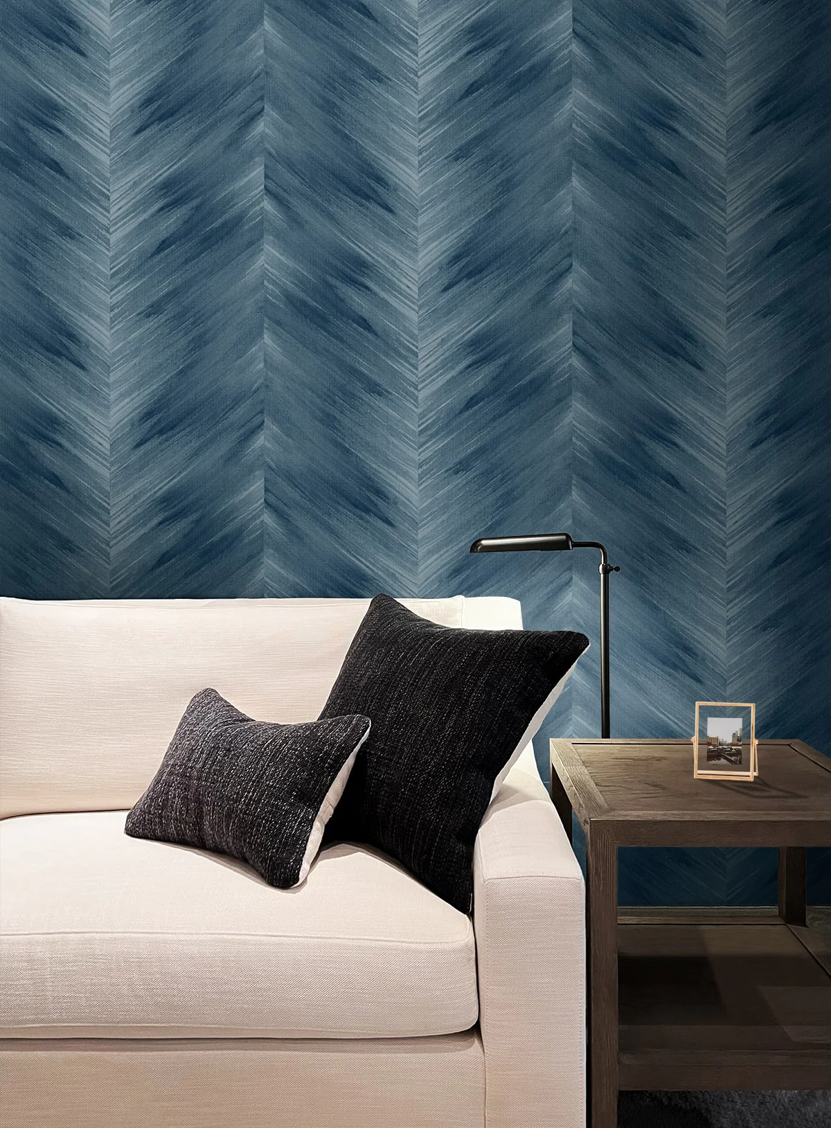 Washed Chevron Abstract Peel and Stick Removable Wallpaper - Image 12