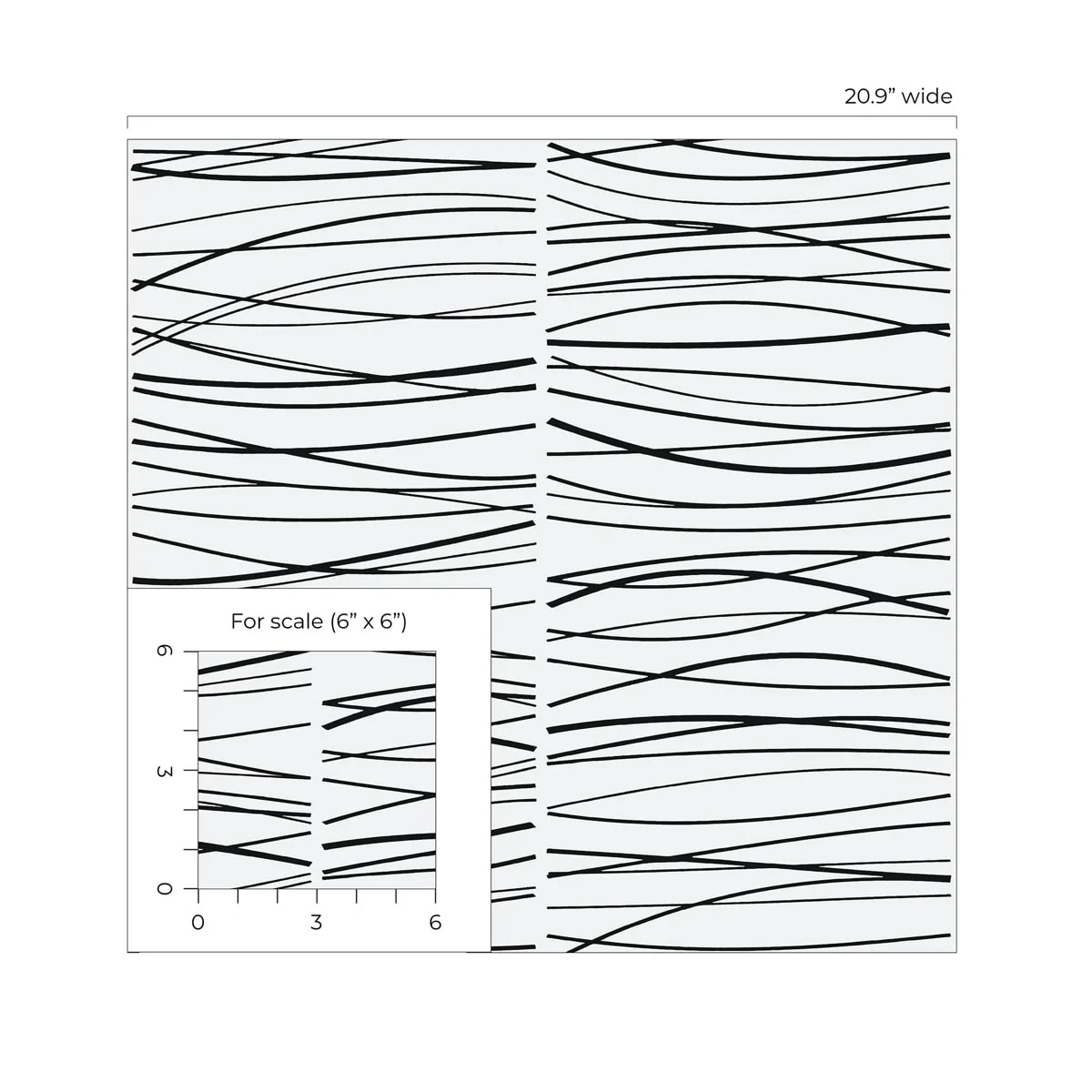 Wave Lines Abstract Premium Peel and Stick Removable Wallpaper - Image 7