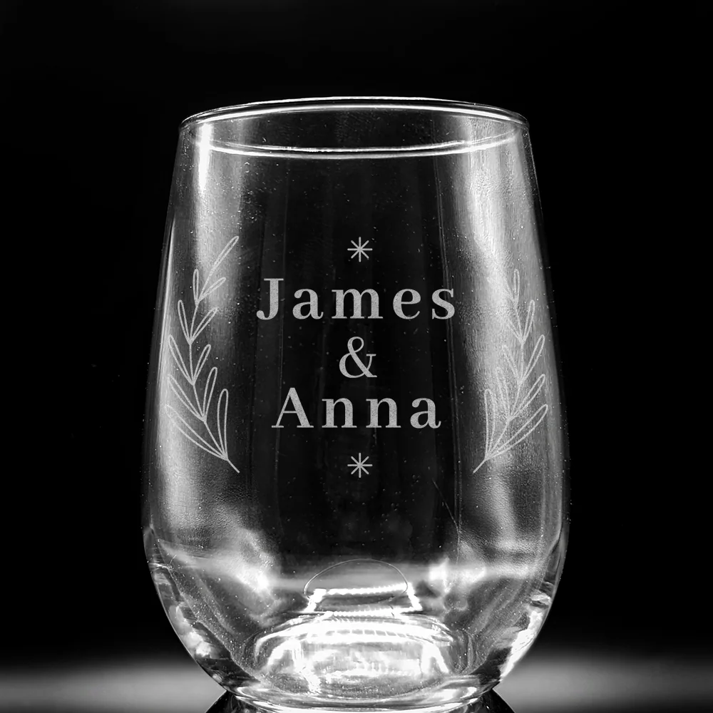 WEDDING MONOGRAM Wine Glass Sets by Lumengrave - Image 6