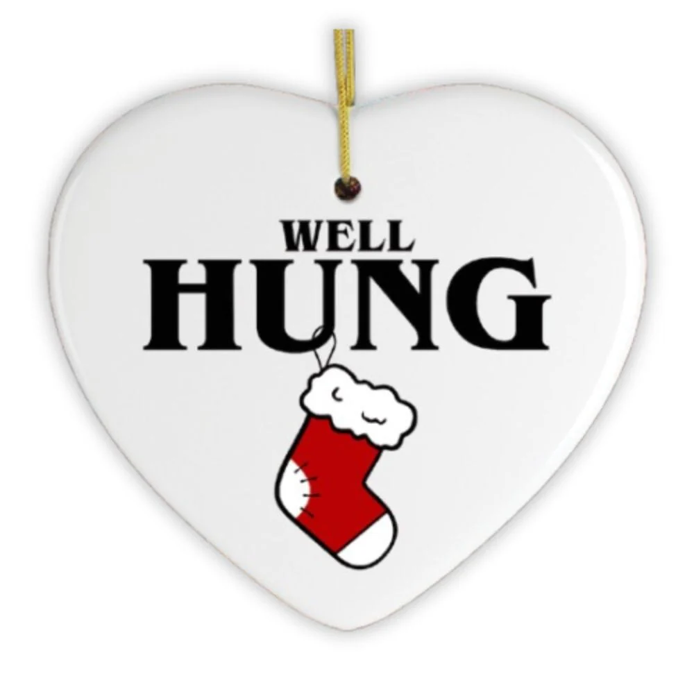 Well Hung Funny Christmas Ornament by OrnamentallyYou - Image 5