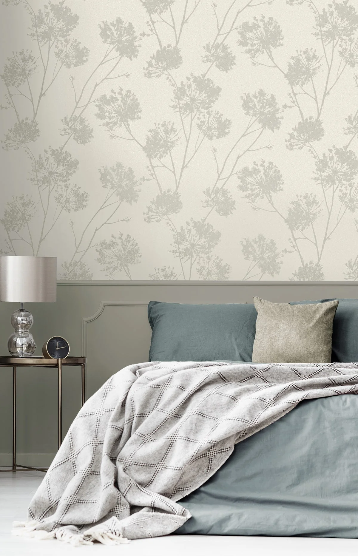 Wild Grass Glass Beaded Botanical Unpasted Wallpaper - Image 9