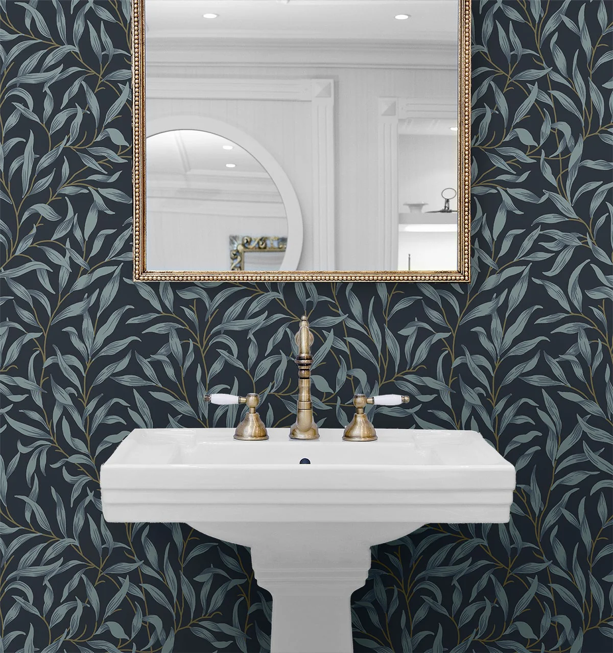 Willow Trail Leaf Premium Peel and Stick Removable Wallpaper - Image 2