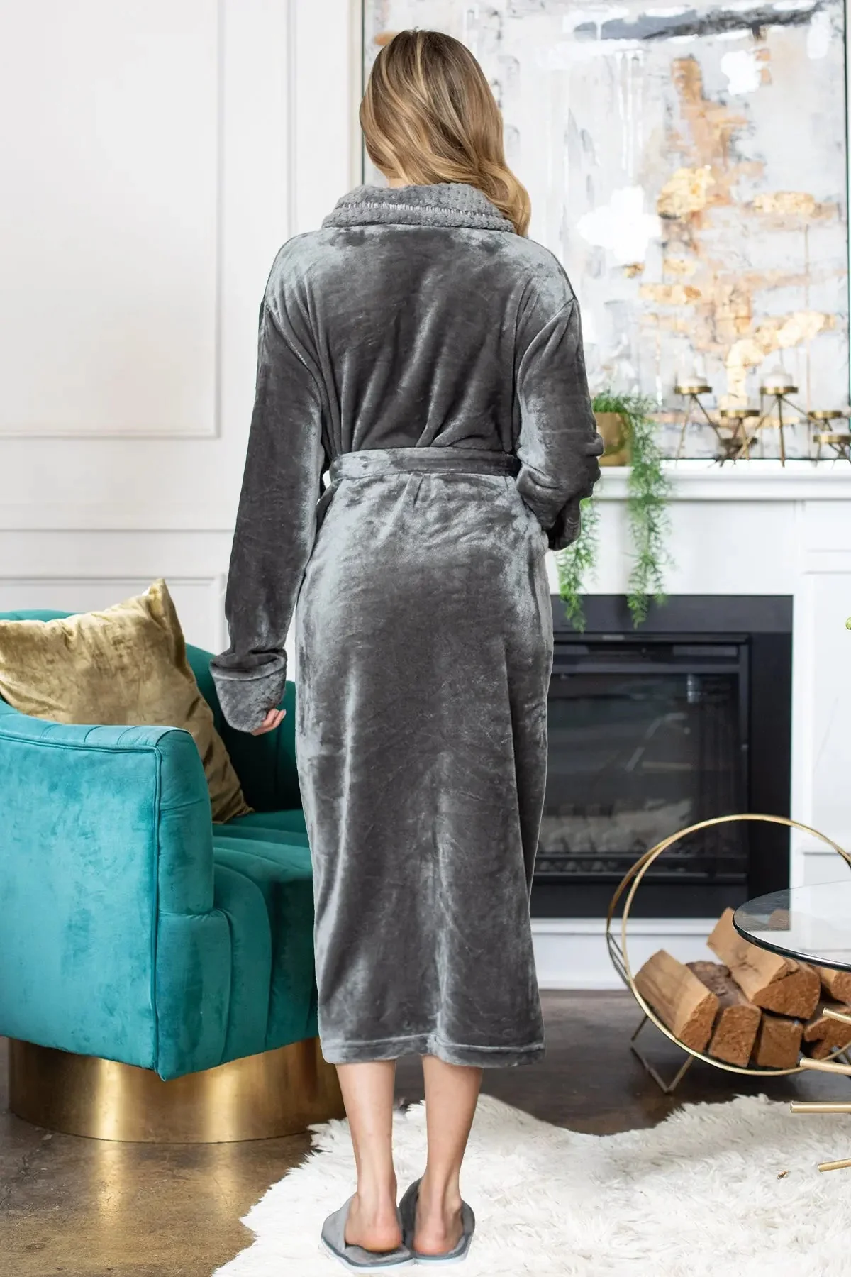 Women's Ultra Soft Plush Bathrobe - Image 44